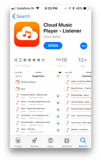 reproductor de nube de App Store