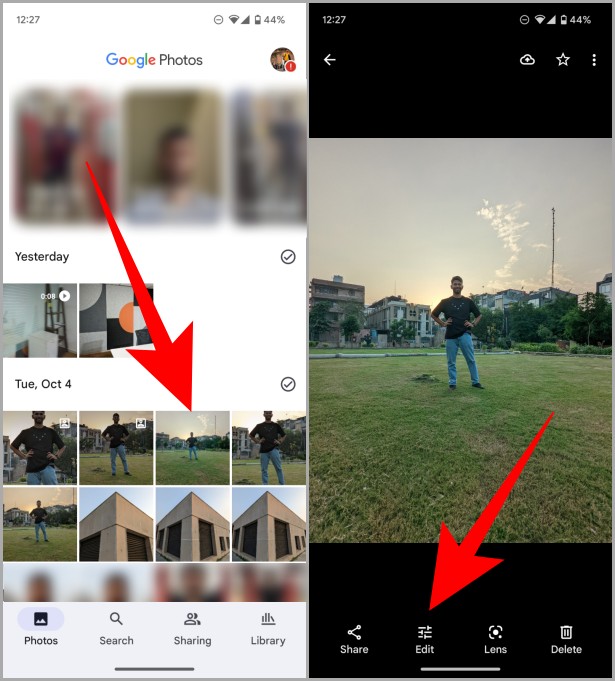 Editar imágenes en Google Photos en Pixel 7