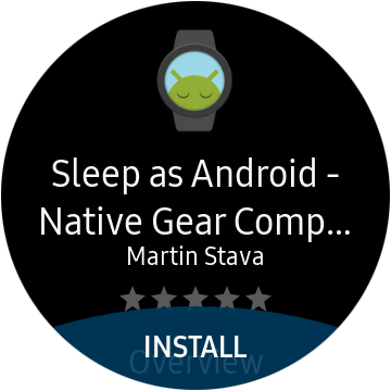 Descargue la aplicación Sleep como Android en Galaxy Watch