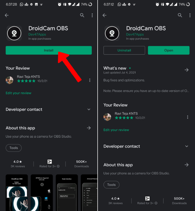 Descargar la aplicación Droidcam Obs