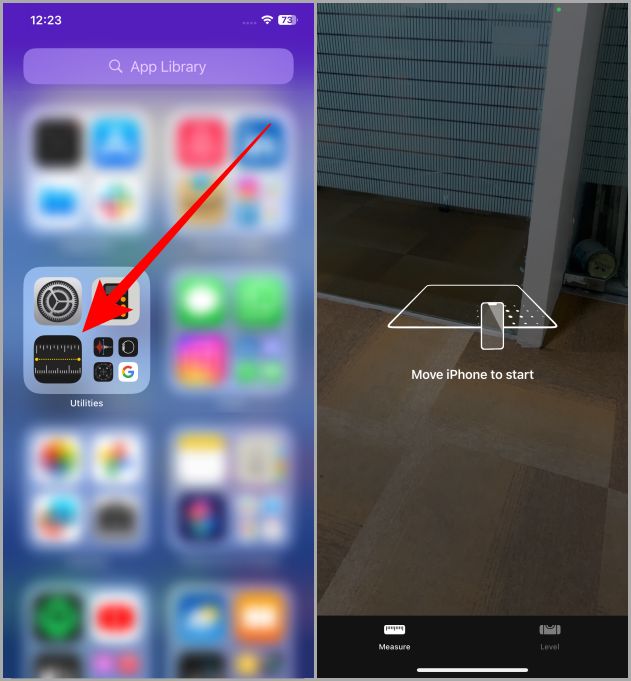 Medir la aplicación en el iPhone