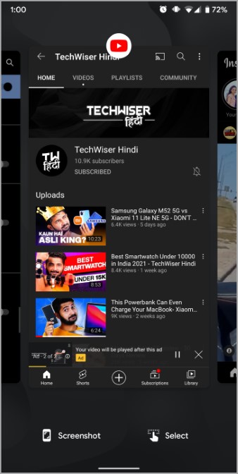 Switcher de aplicaciones en Android