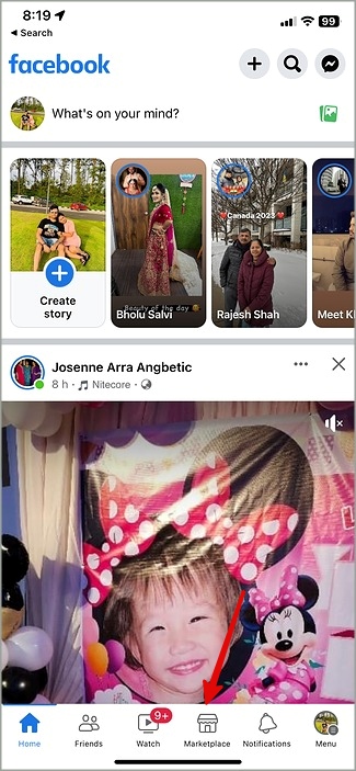 Abrir el mercado de Facebook