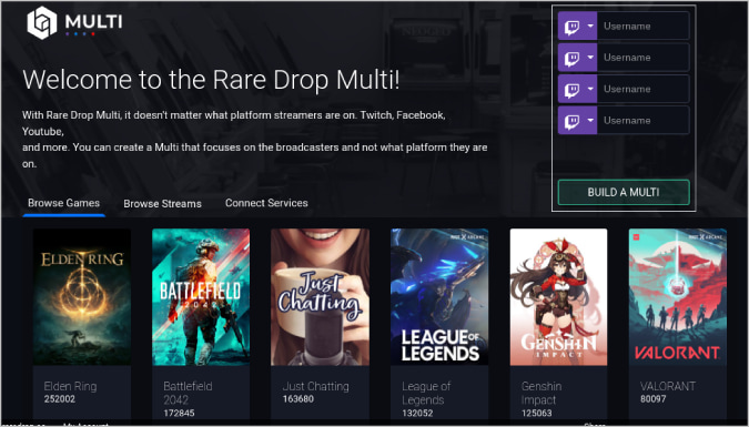 Sitio web raro Drop Multi
