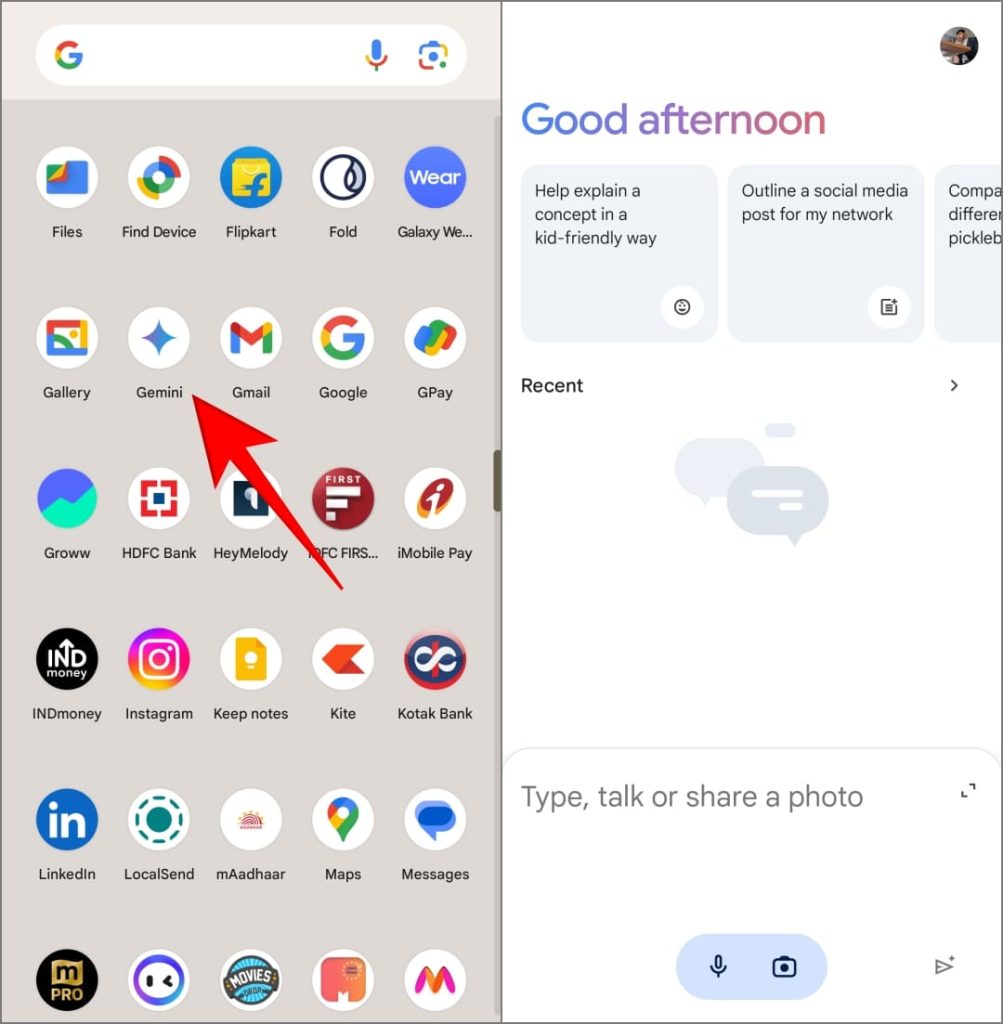 Aplicación Géminis en Android
