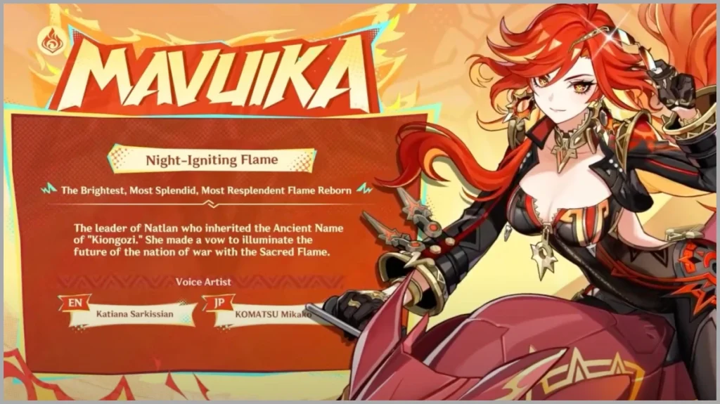 Mavuika en Genshin Impact