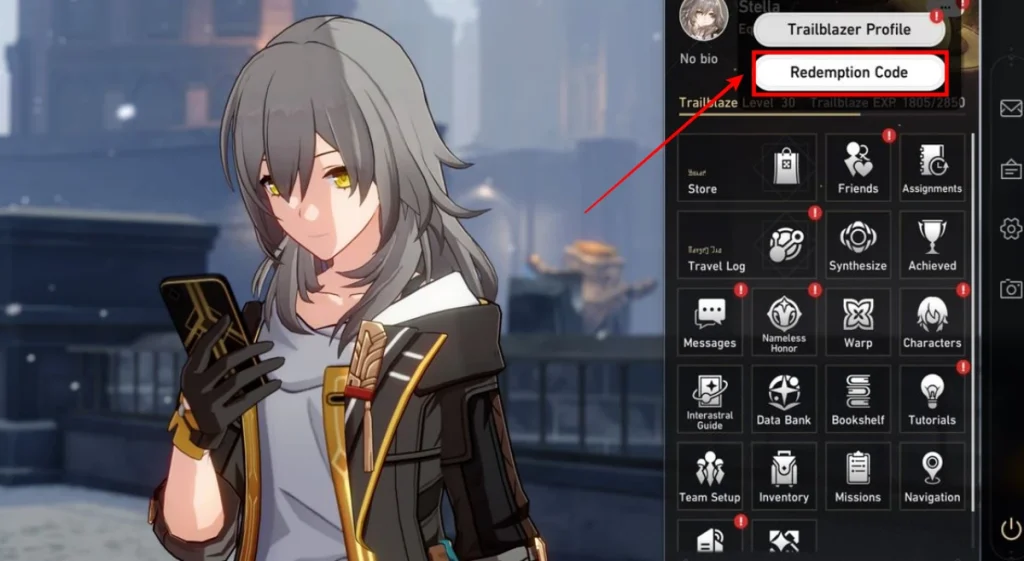Redenting Honkai Star Codes en el juego