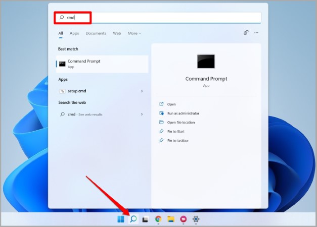 Abra el símbolo del sistema en Windwos 11