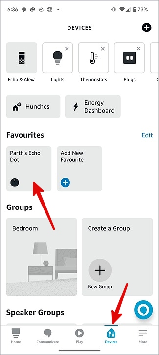 Seleccione su dispositivo Amazon Echo