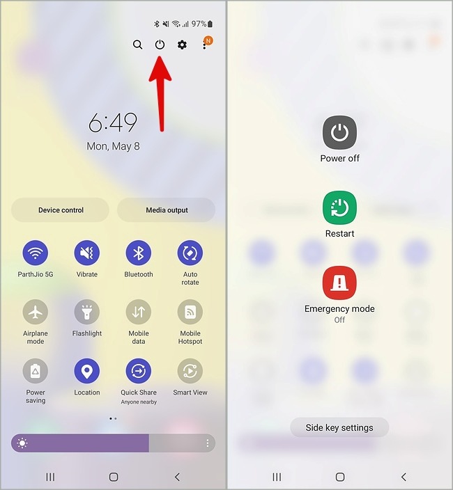 Reiniciar el teléfono Samsung Galaxy