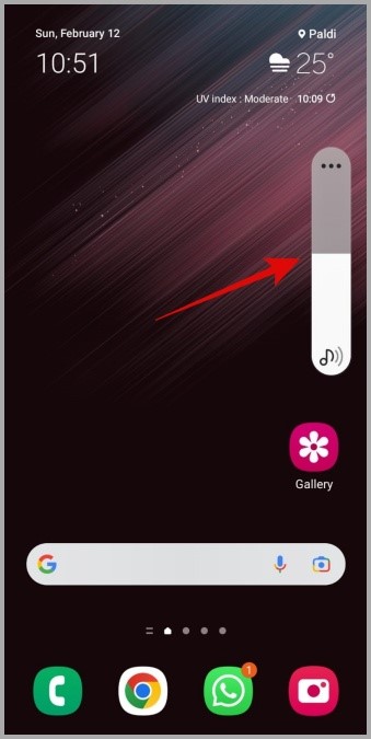 Nivel de volumen en el teléfono Android