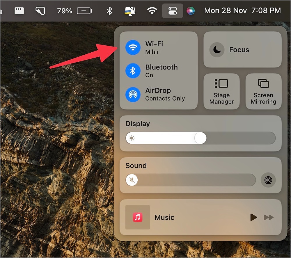 Verifique Internet en Mac