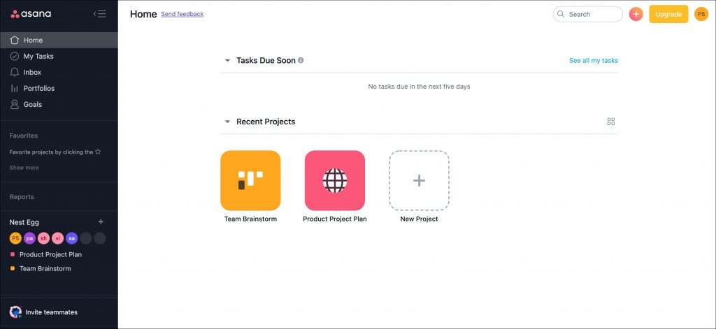 Asana UI