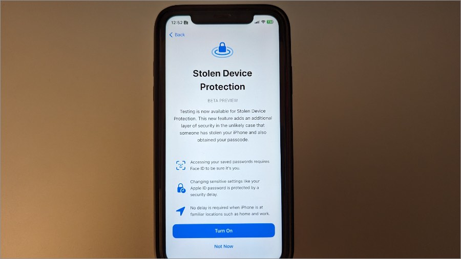 Use la protección del dispositivo robado en el iPhone