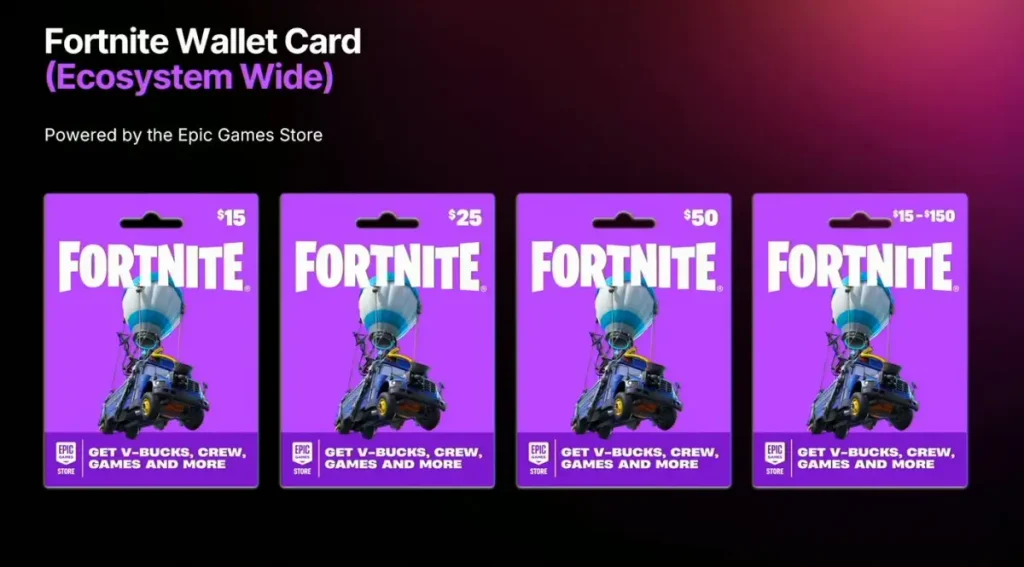Tarjetas de billetera Fortnite