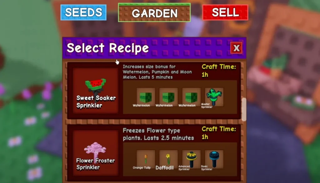 Cómo elaborar un rociador de Sweet Soaker en Grow A Garden