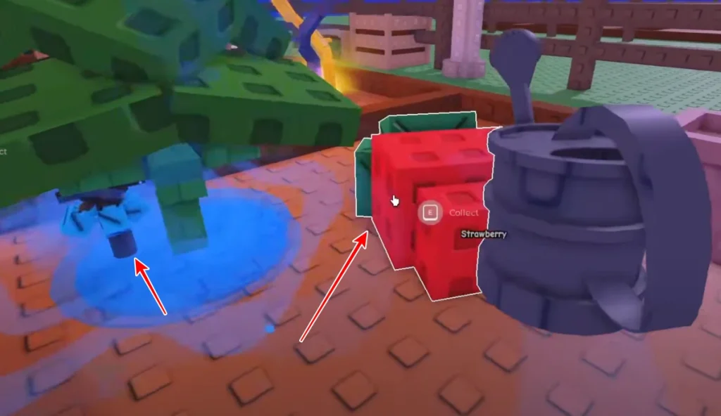 Berry Blusher Sprinkler cultiva un jardín