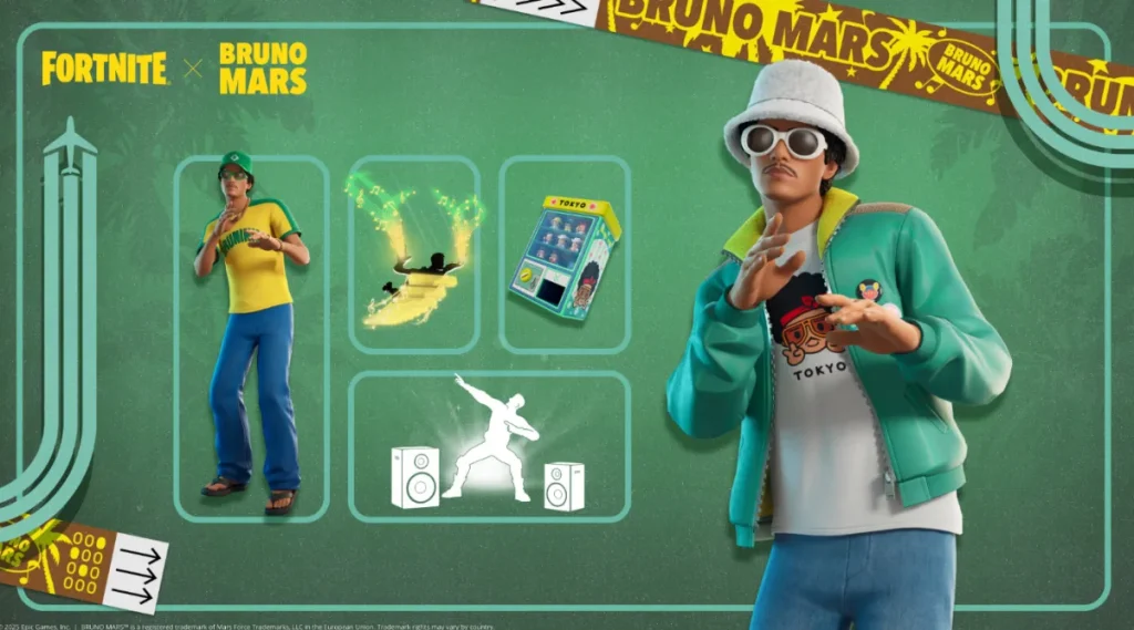 Fortnite Bruno Mars World Tour Bundle