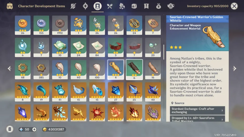 Genshin Impact Infefa Ascension Materials