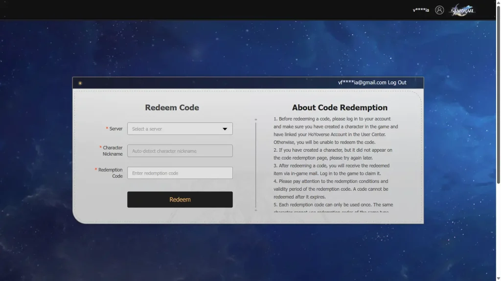Honkai Star Rail 3.4 Códigos de transmisión en vivo